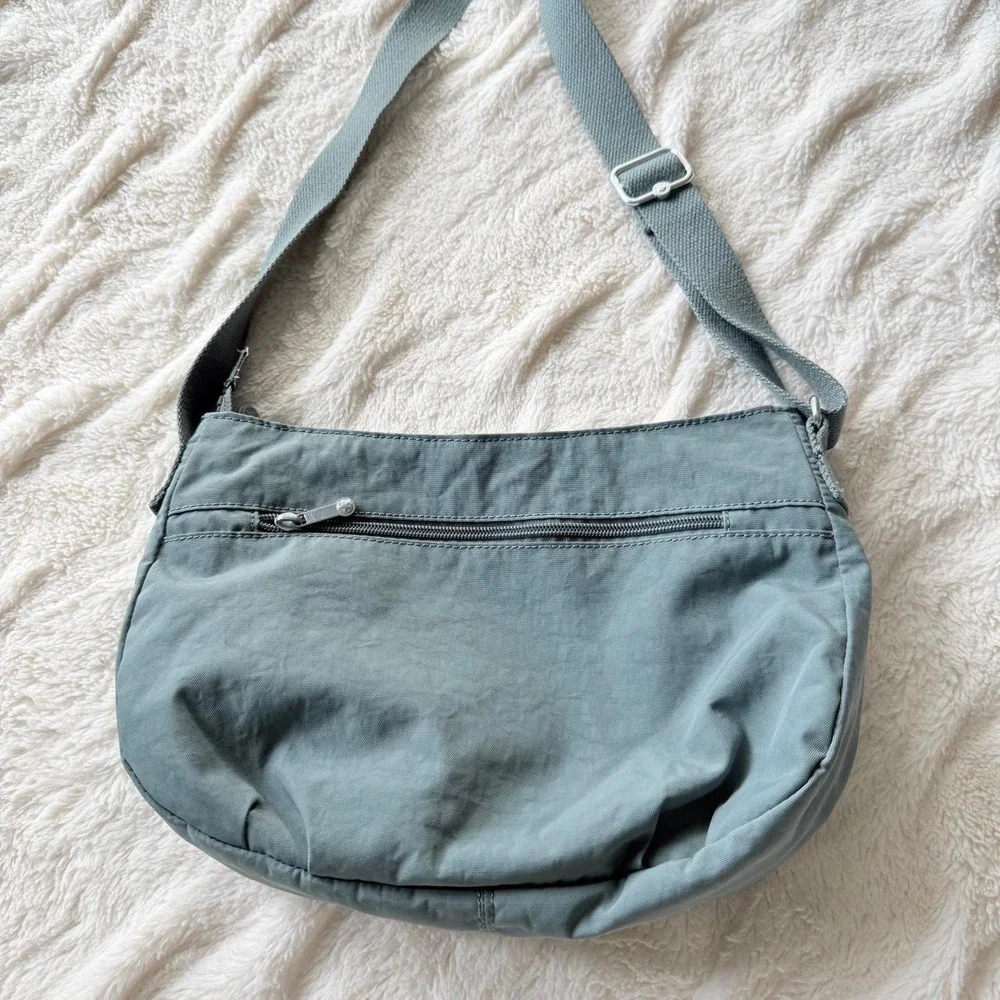 Kipling Gray Nylon Crossbody Shoulder Bag Adjustable Strap
